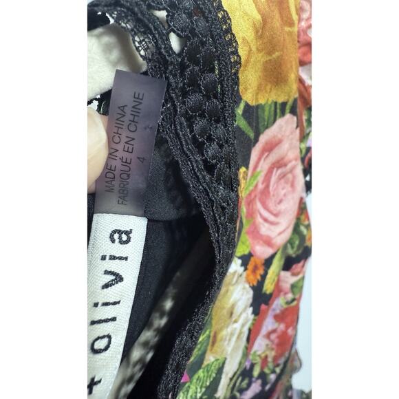 Alice Olivia Rapunzel dress in blooming garden Size 4 $350 Floral Lace - Picture 8 of 9